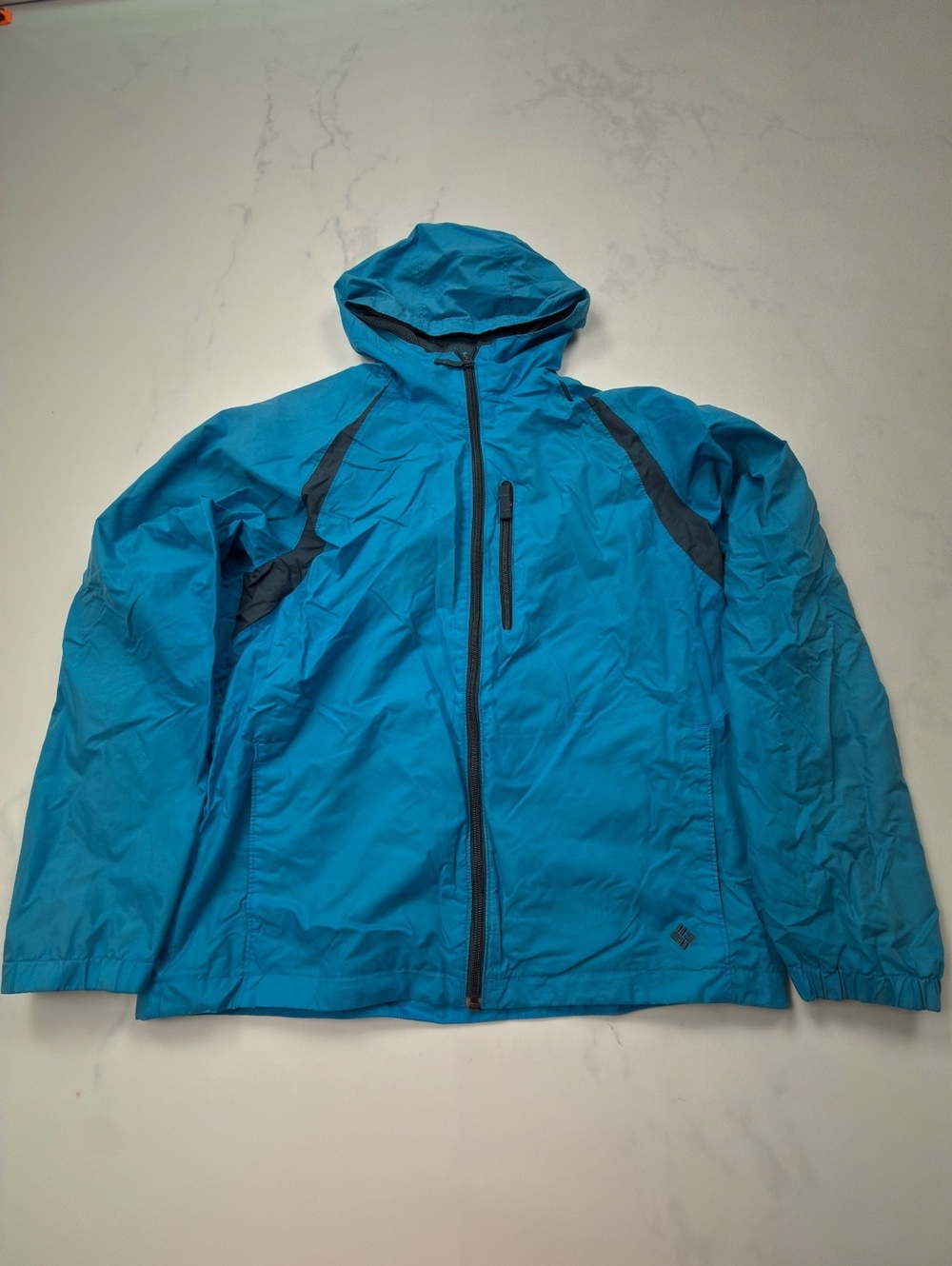 Columbia Outdoor Jacket Blue 2000s Sporty - Boys 18/20